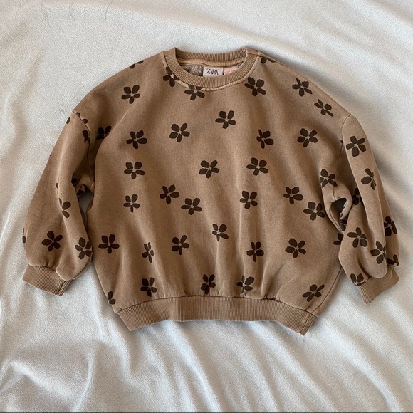 BNWT Zara Floral Sweatshirt // Size: 3-4 - Picture 2 of 5